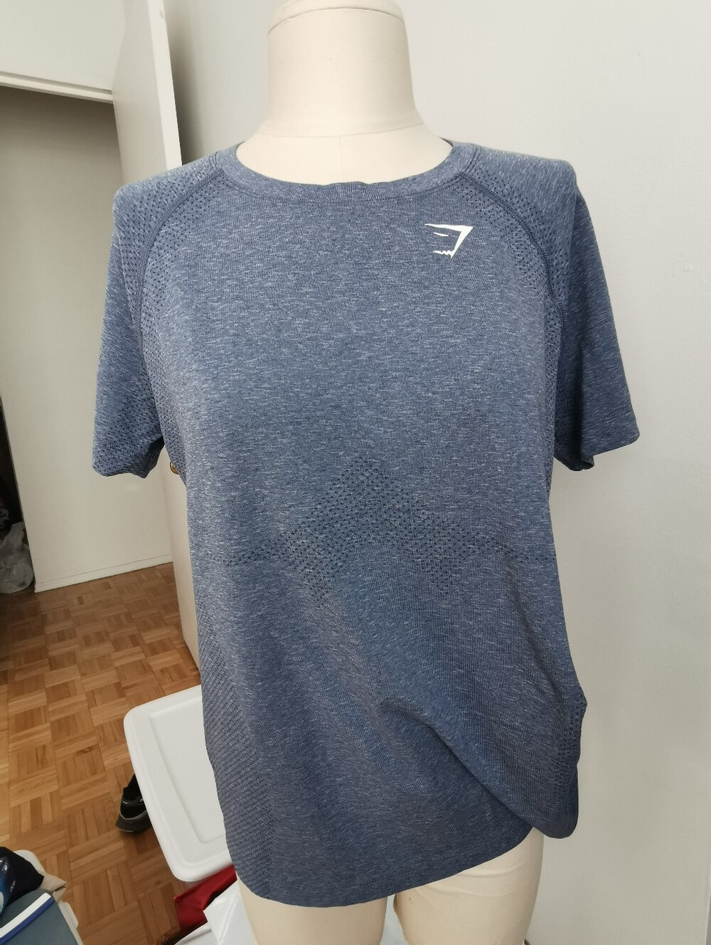 Gymshark Women's Slate Blue Seamless Short Sleeve Tee